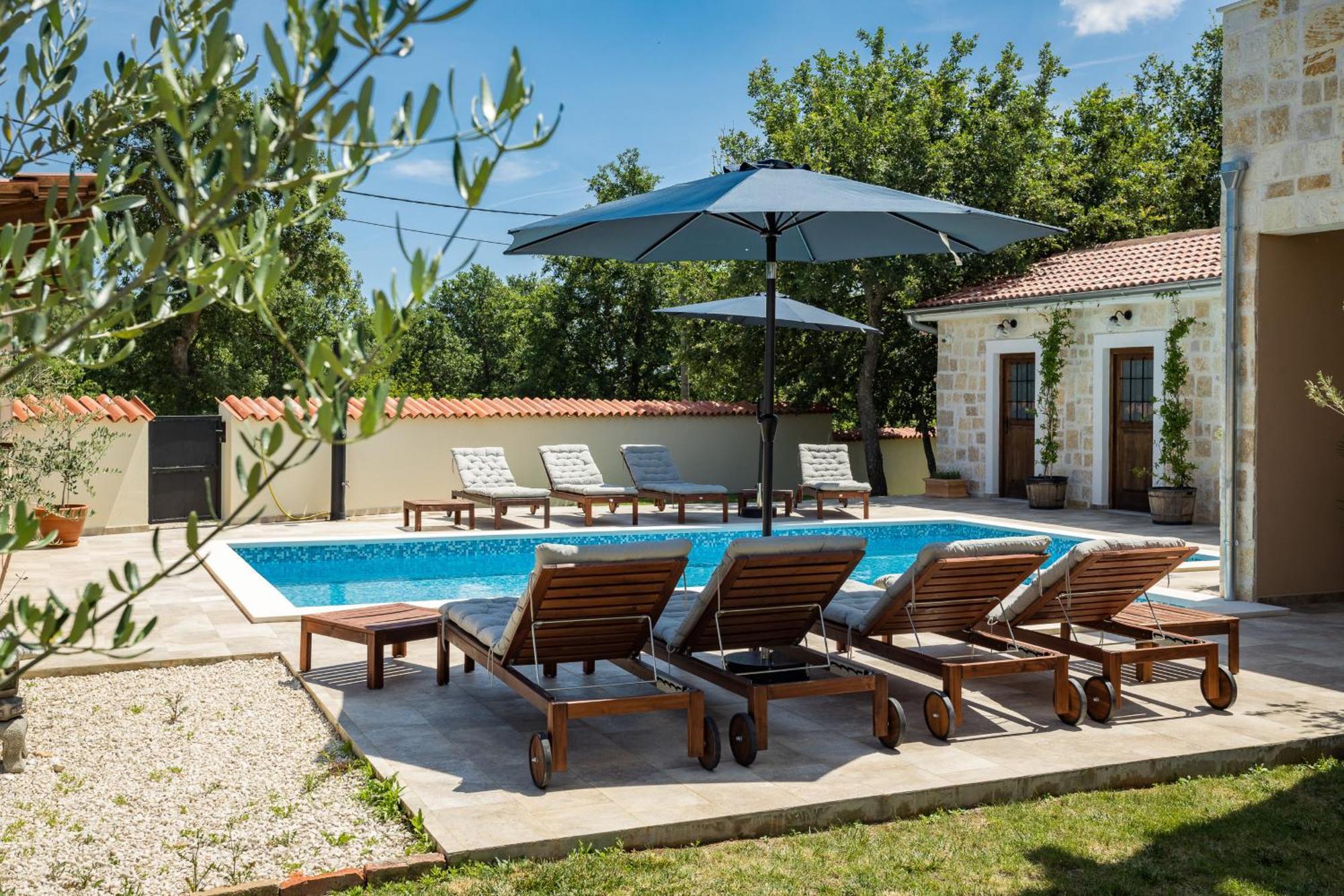 Villa Cirka In Central Istria For 14 Persons With Pool Heating & Pool Table Svetvinčenat Buitenkant foto
